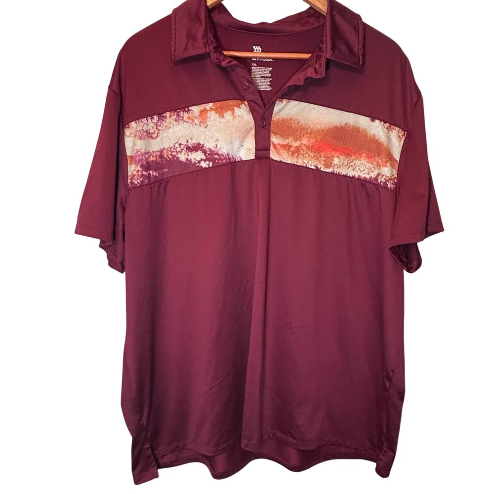 All in‎ Motion Maroon Short-Sleeved Polo Shirt Men's XXL Target Q1/22